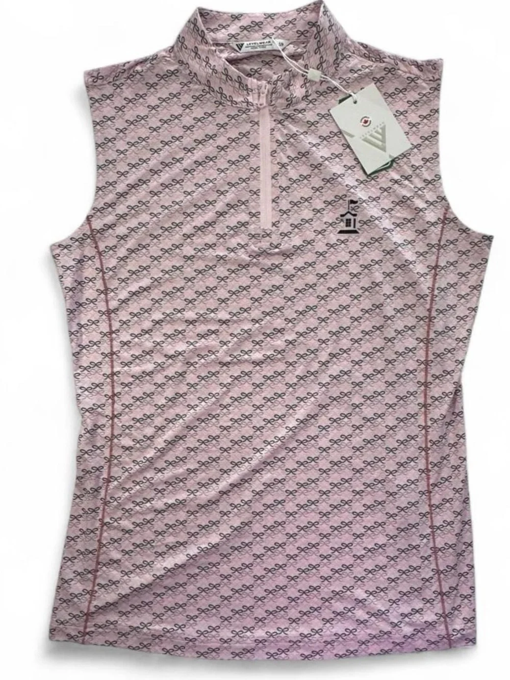 Levelwear Quinn Sleeveless Zip Polo Ballerina Print Women's Small Golf